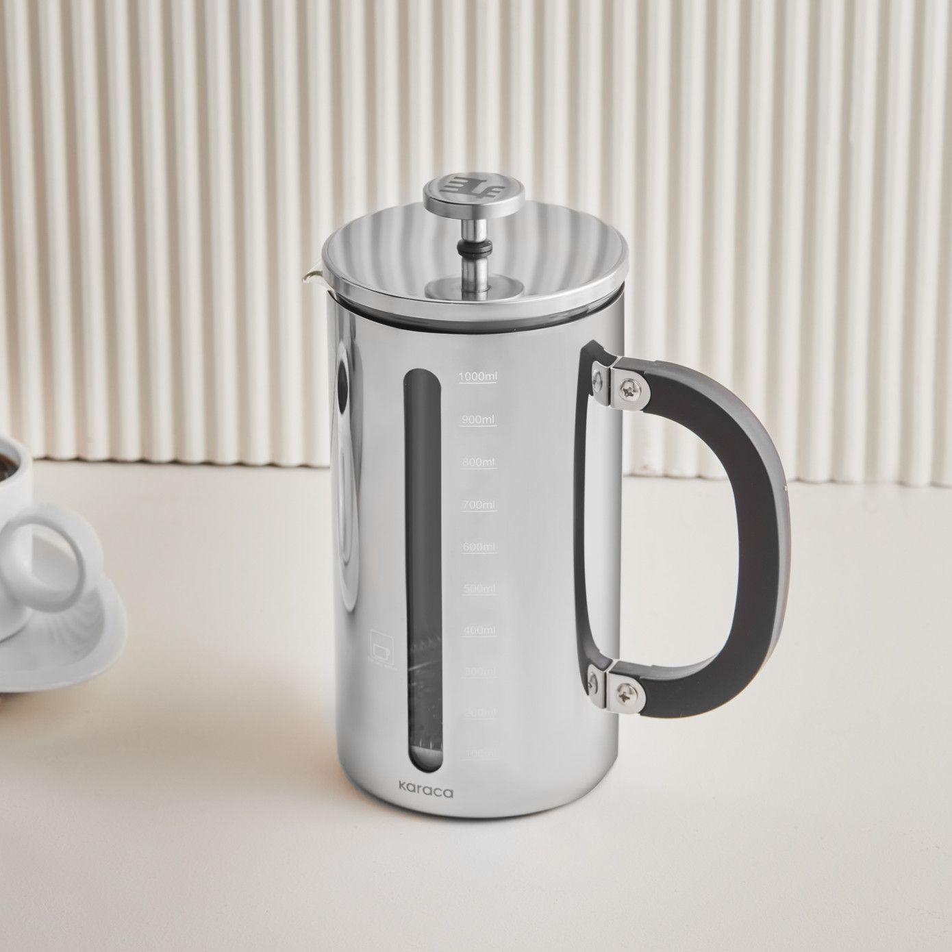 Karaca Poly Glas/Stål Stempelkande Til Kaffe/Te 1000 ml