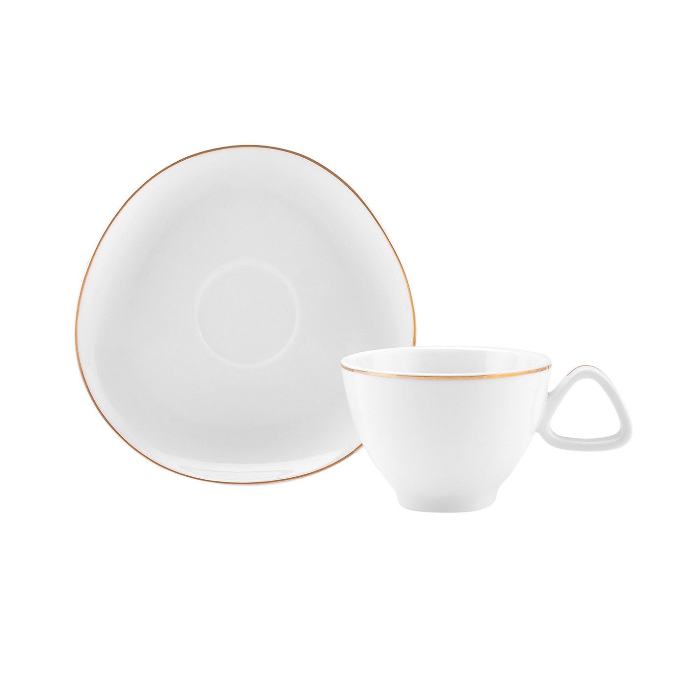 KARACA STREAMLINE MIDDLE ESPRESSO KAFFESÆT 12 DELE, 80 ML, HVID/GULD