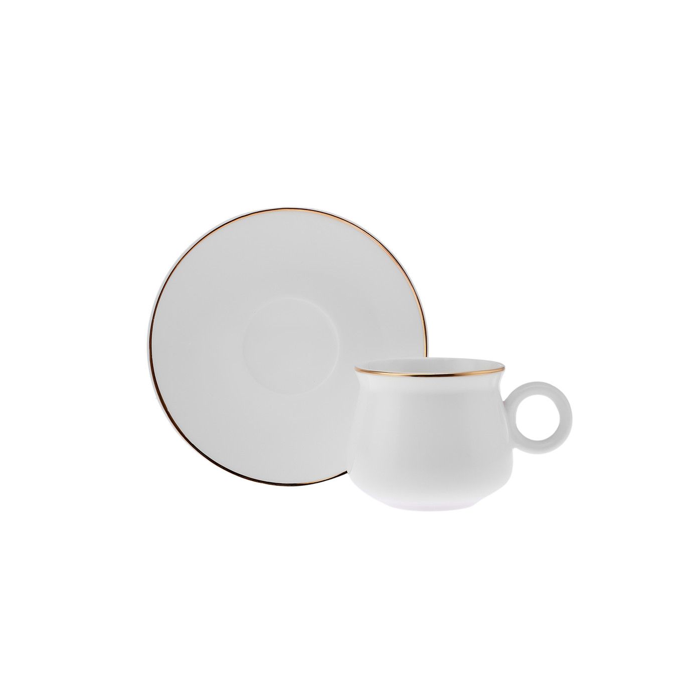 KARACA CANAN ESPRESSO KAFFESÆT 12 DELE, 90 ML, HVID/GULD