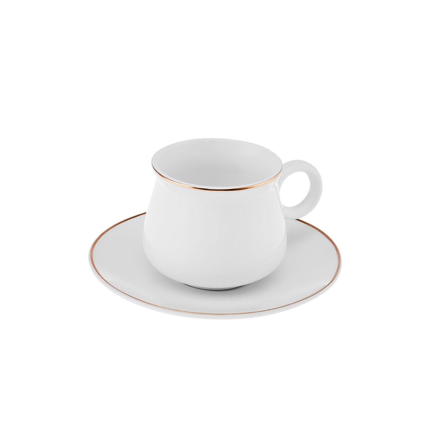 KARACA CANAN ESPRESSO KAFFESÆT 12 DELE, 90 ML, HVID/GULD