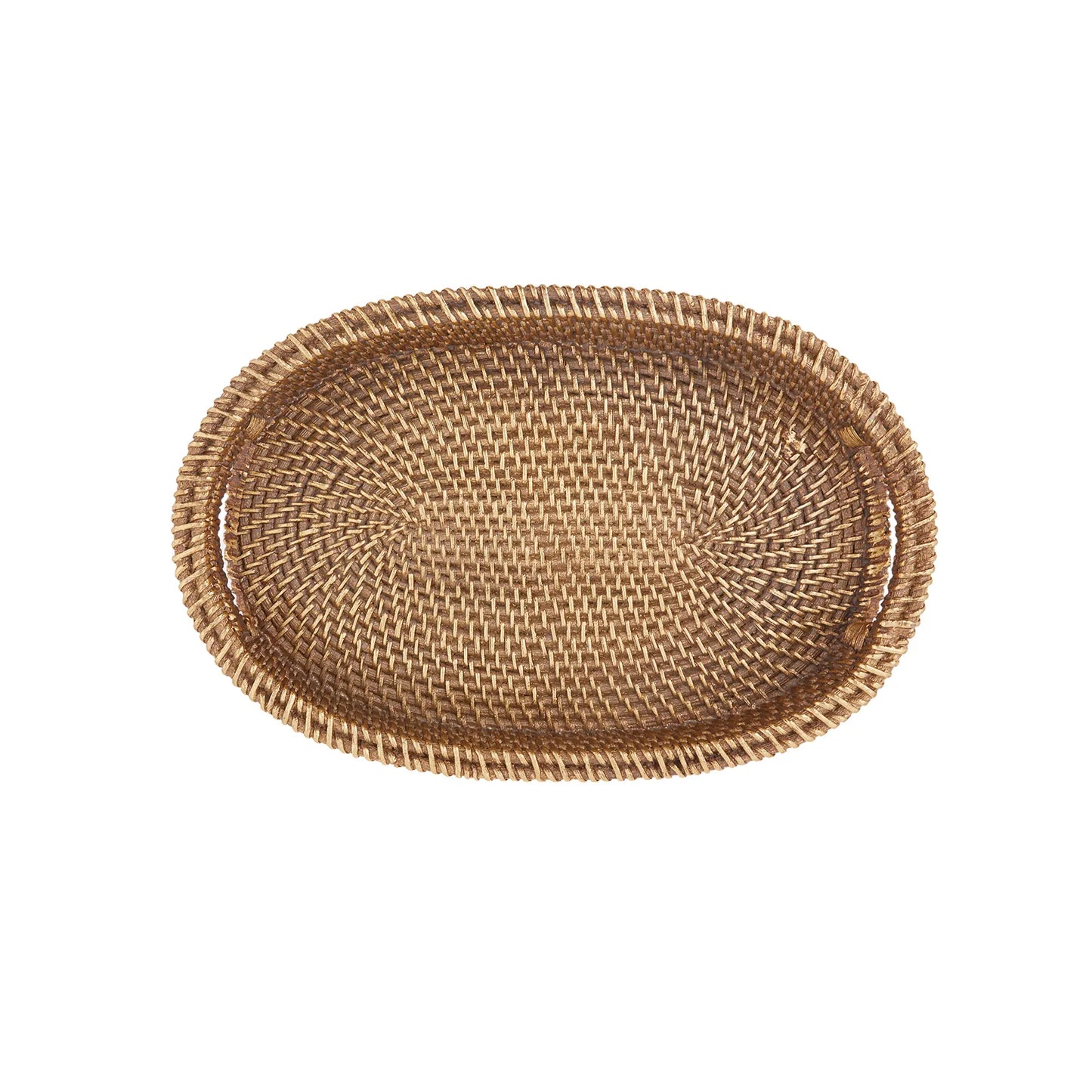 Karaca Home Nova – Dekorativ Bakke med Kurvelook (33,5 x 22,5 cm) Guld
