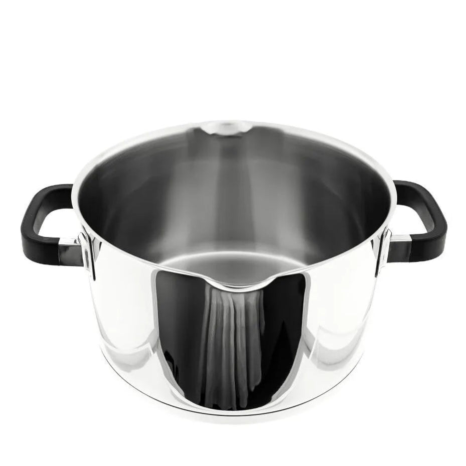 Rustfrit Stål Induktions Gryde m/Silikone Greb 20 cm 3 L.- Almina
