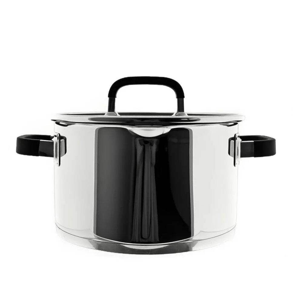 Rustfrit Stål Induktions Gryde m/Silikone Greb 20 cm 3 L.- Almina