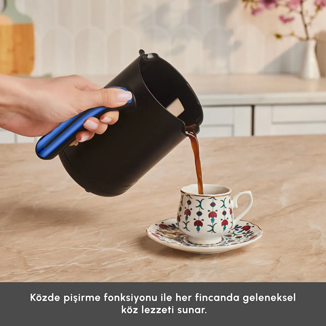 Karaca Hatır Neo-S Tyrkisk Kaffemaskine – Blå (Mælkefunktion)