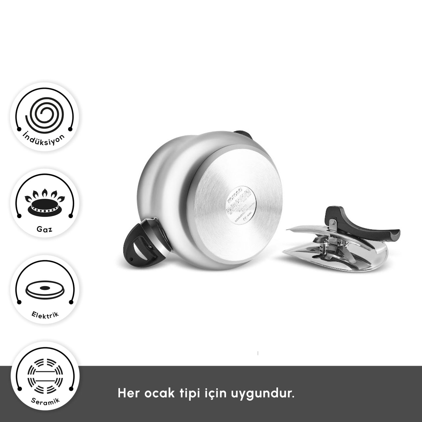 Karaca Retro Induktionsbund Trykkoger 8 L