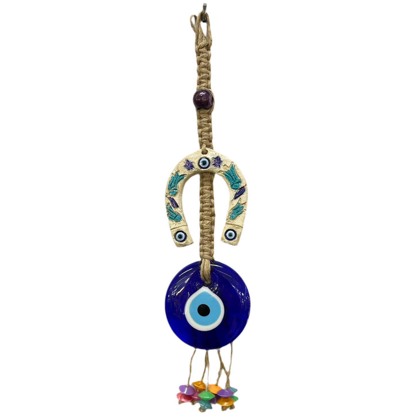 Onde Øje Amulet 8x37 cm - 5 Motivvarianter - Multifarvet