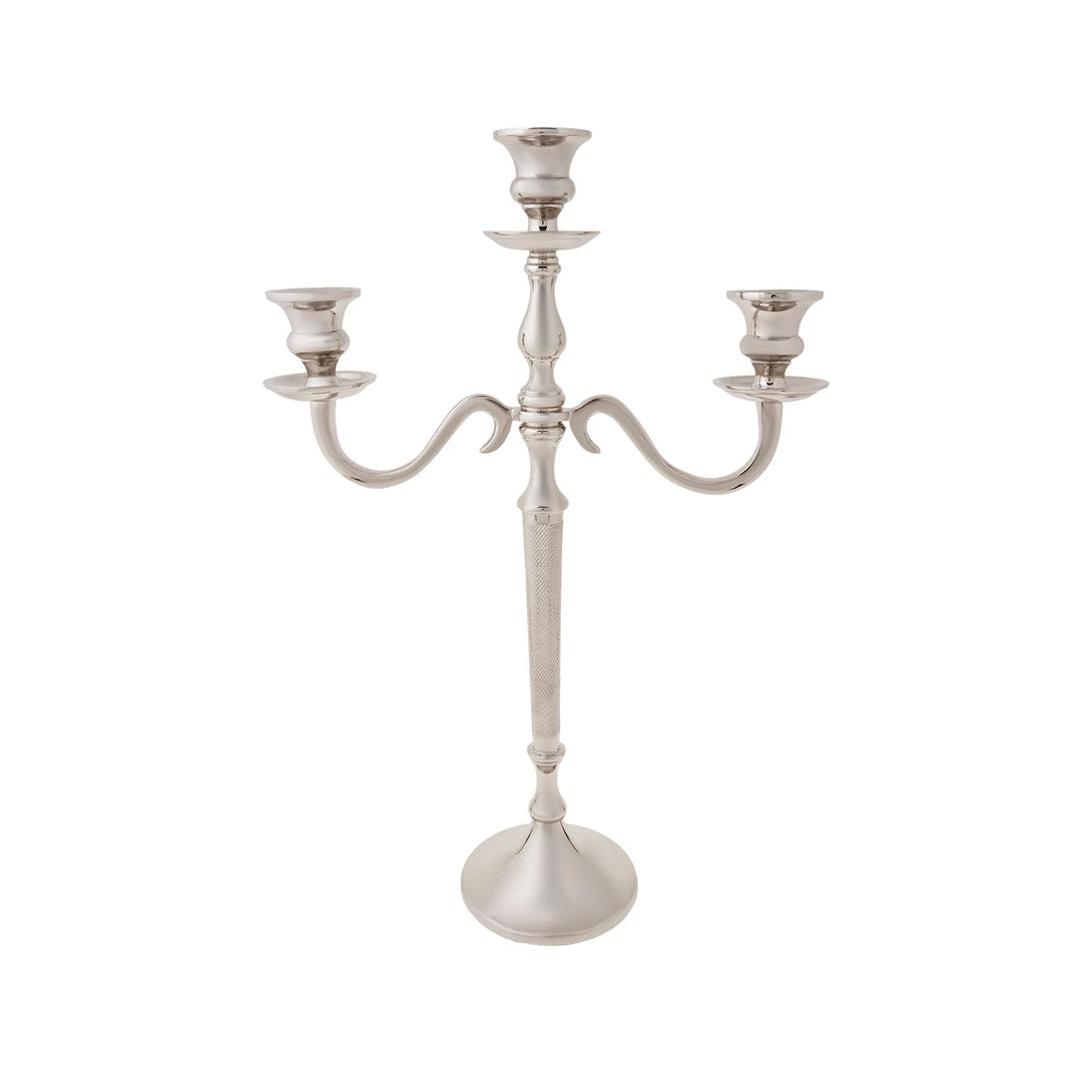 Karaca Victoria – 3-armet Lysestage i Sølv (44,5 x 29,7 cm)
