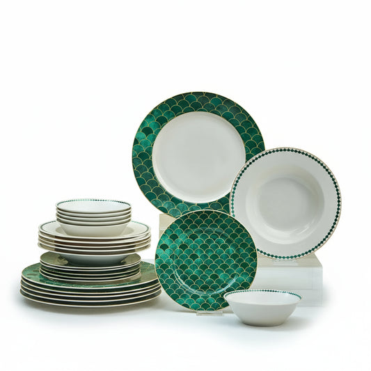 Karaca Forever Bone Zümrüt Spisestel – 24 dele til 6 personer