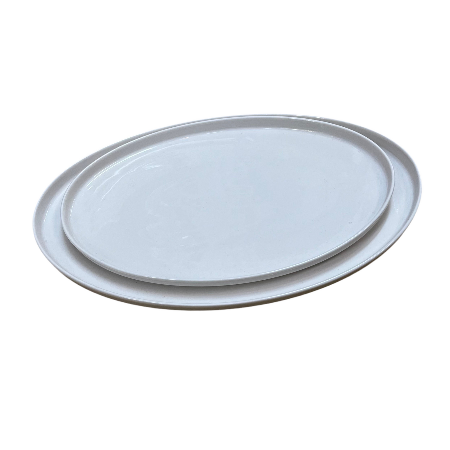 Oval Porcelæn Serveringsfadsæt 2 stk. 2 Størrelser - Almina Mondo