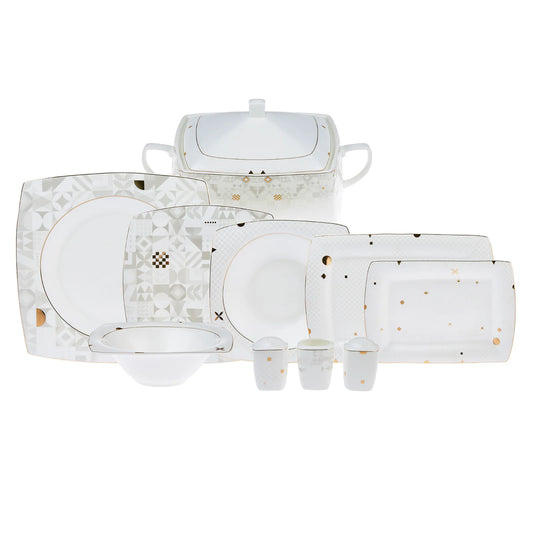 Karaca Fine Pearl Lyria 62-delt Middagssæt til 12 personer