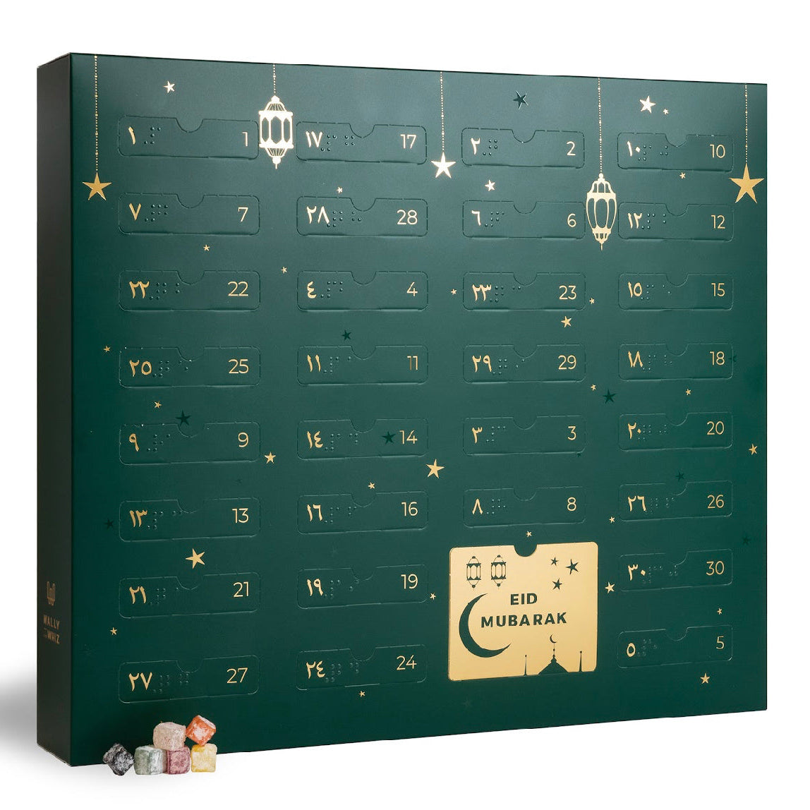 SIDSTE CHANCE Vingummi Ramadan Kalender m/31 Låger, 470 gram fra WALLY AND WHIZ
