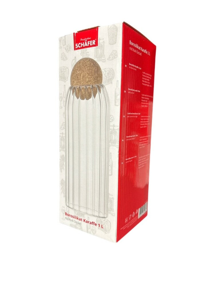 Borosilikat Glas vandkande – 1L