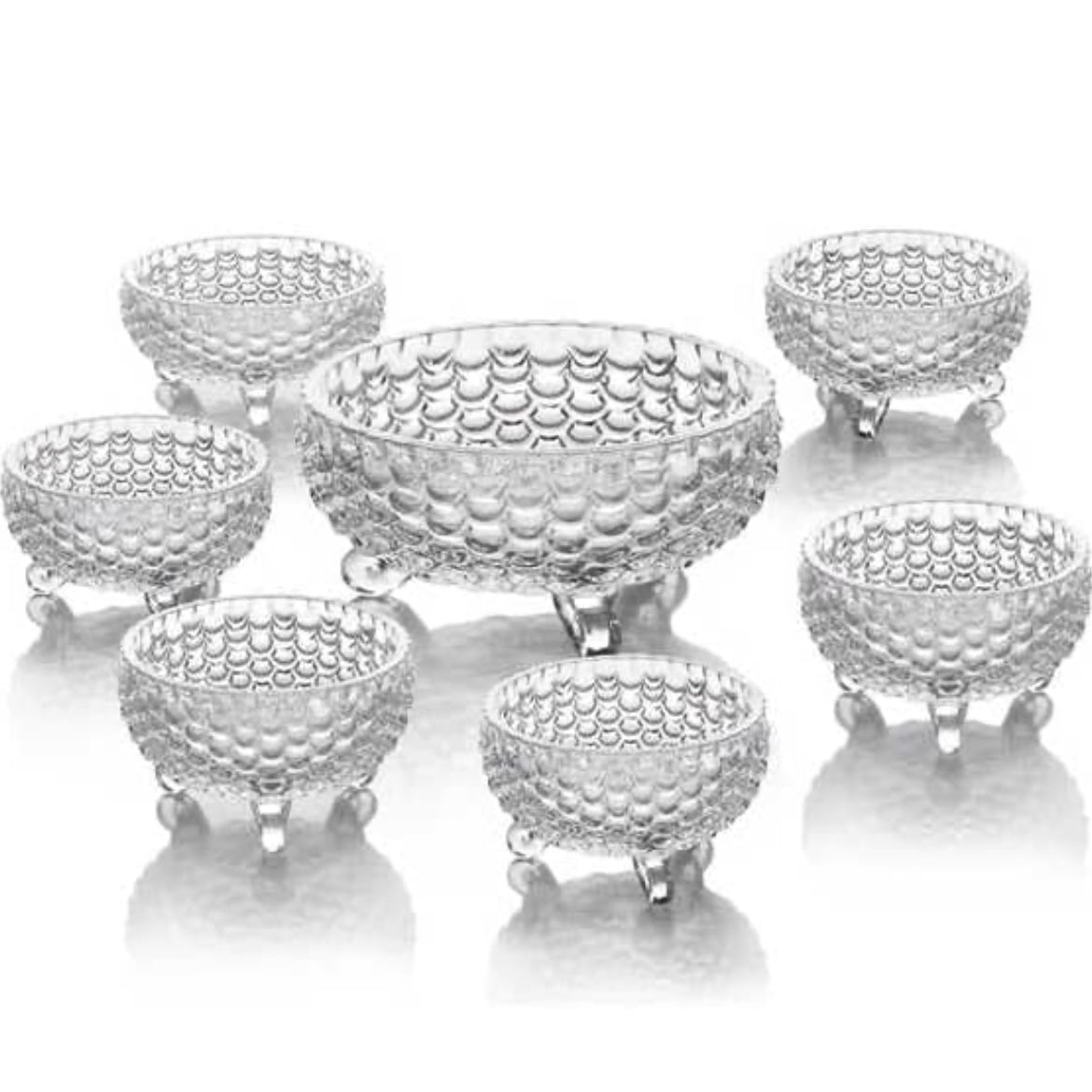 Ananasformet Glasskålesæt 7 stk. 600/180 ml. Delisoga