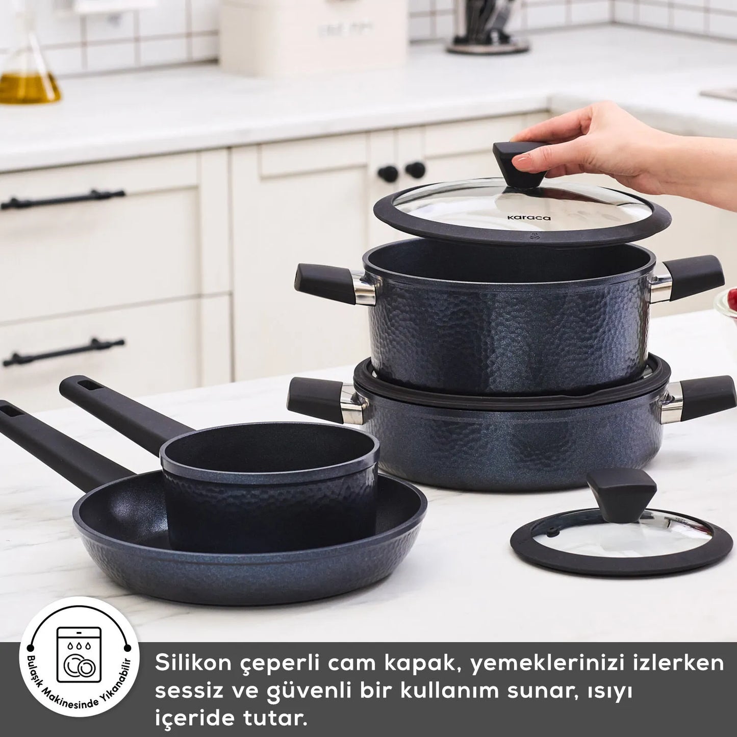 Karaca BioDiamond Dante Grydesæt – 7 dele – Induktionskompatibel