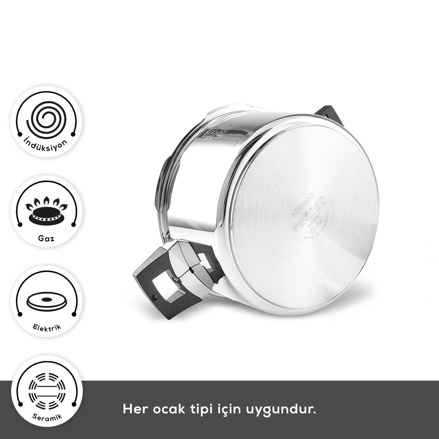 Karaca Quick & Safe Trykkoger Sæt med Induktionsbund 6+8 L