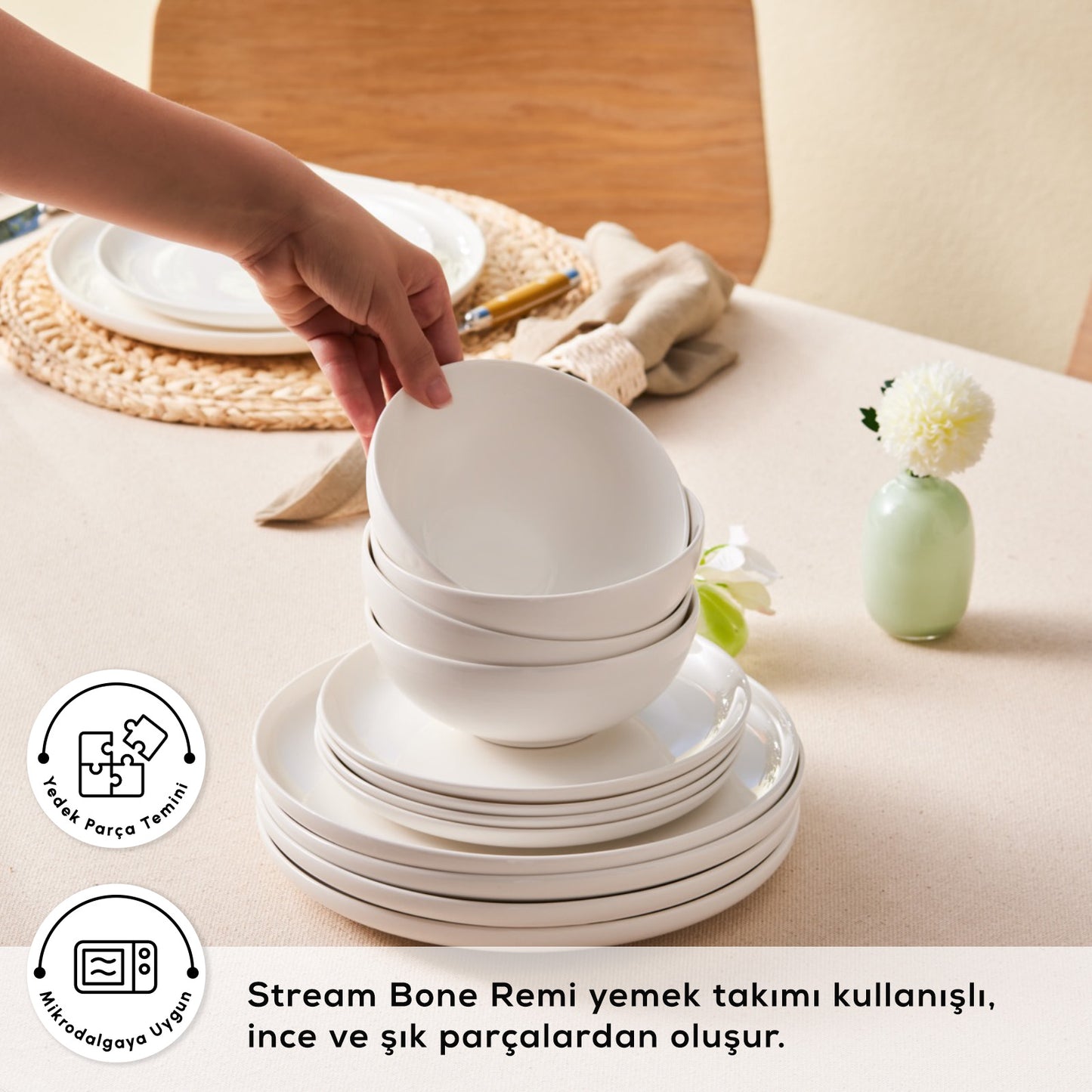 Karaca Remi Spisestel 18 dele – 6 personer