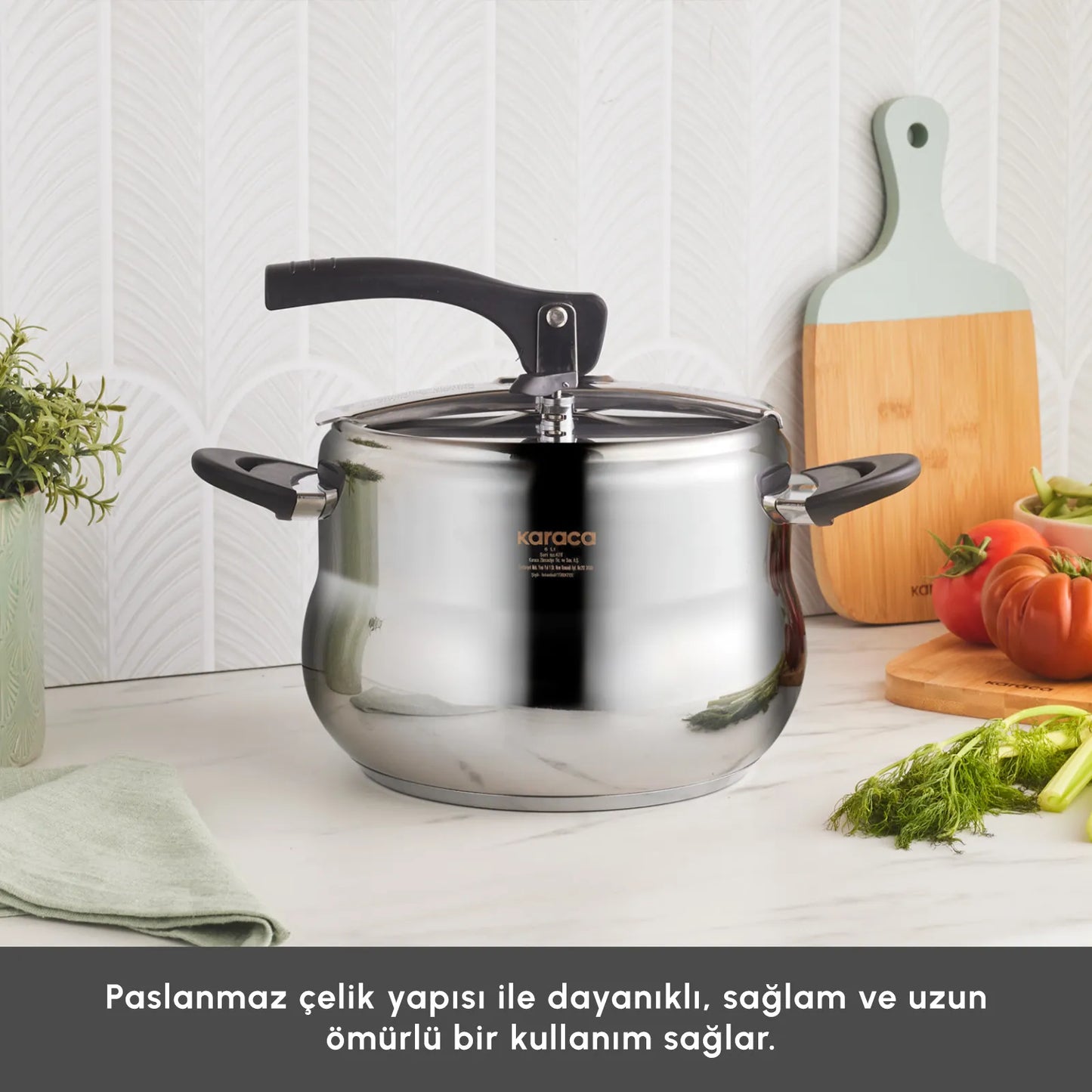 Karaca Retro Induktionsbund Trykkoger 8 L