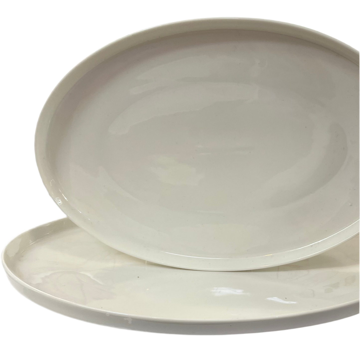Oval Porcelæn Serveringsfadsæt 2 stk. 2 Størrelser - Almina Mondo