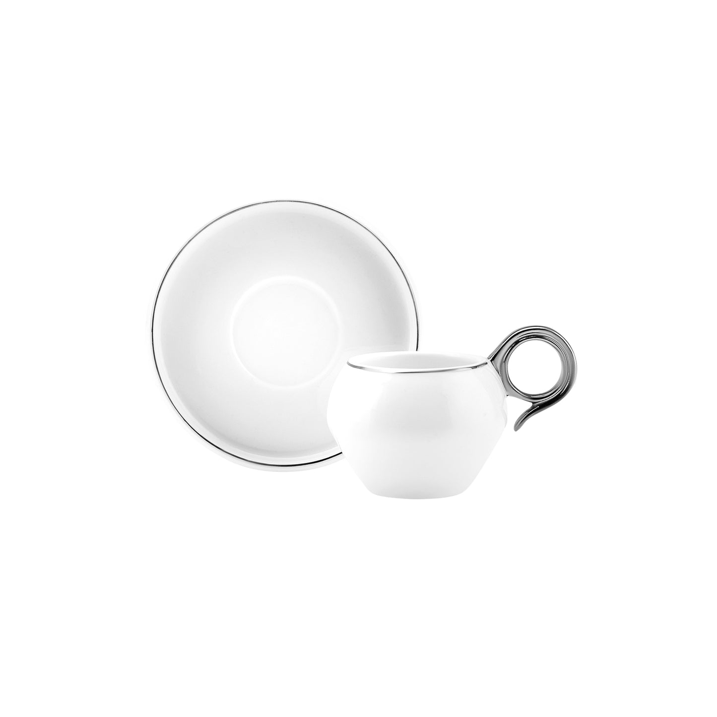 KARACA VENUS ESPRESSOKOPPER TIL 2 PERSONER (100 ml.), HVID/GULD