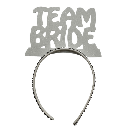 “Team Bride” Hårbøjlesæt Hennafest/Polterabend 11 stk. Hvid eller Sort