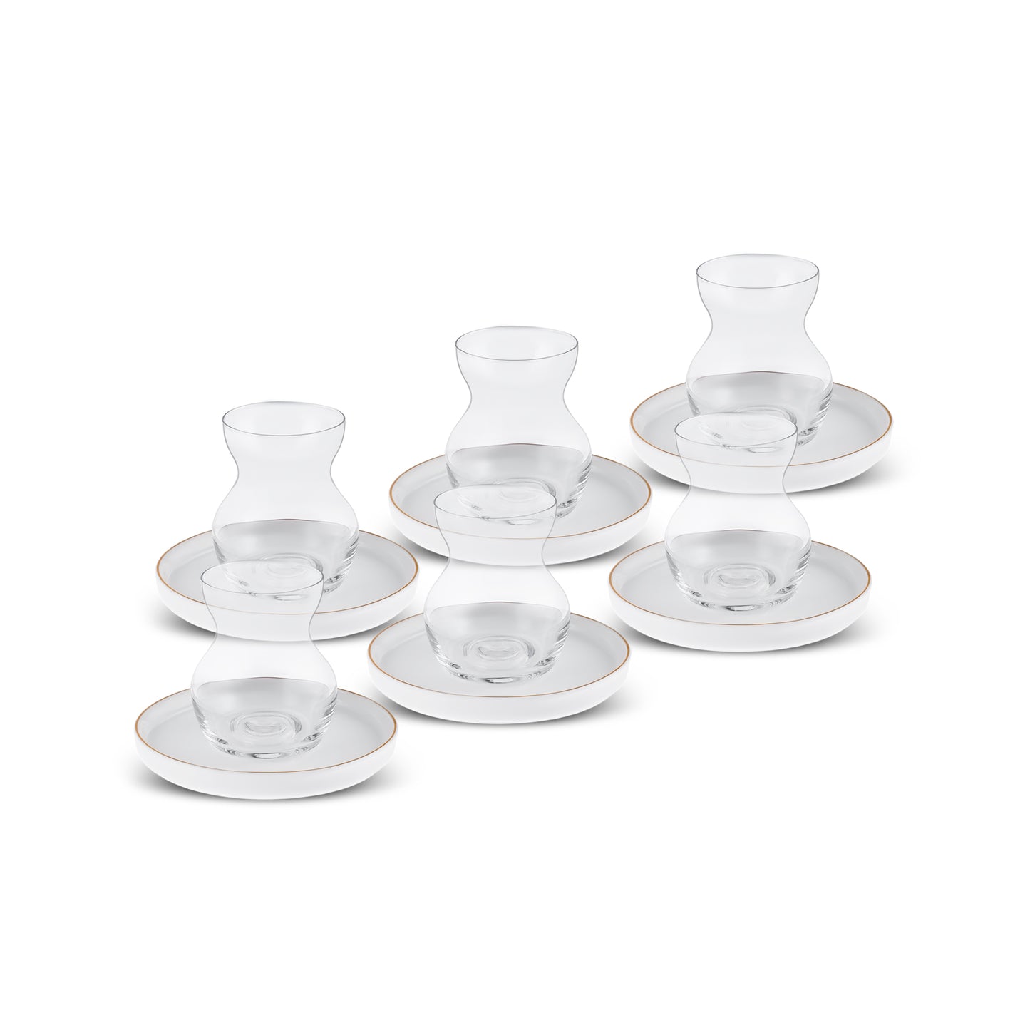 Karaca Streamline Sunset 12-delt 6-personers Glas Tesæt 165 ml