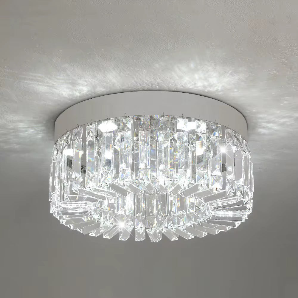 Moderne 50 cm Diameter Krystal / Rustfrit Stål LED Loftslampe / Lysekrone