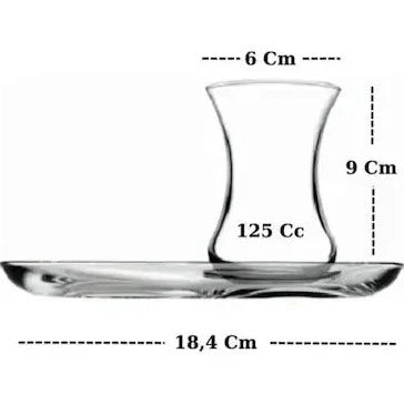Te Glas Sæt 4 Dele 2 Glas 2 Underkopper - fra Pasabahce Aida - Løven Home