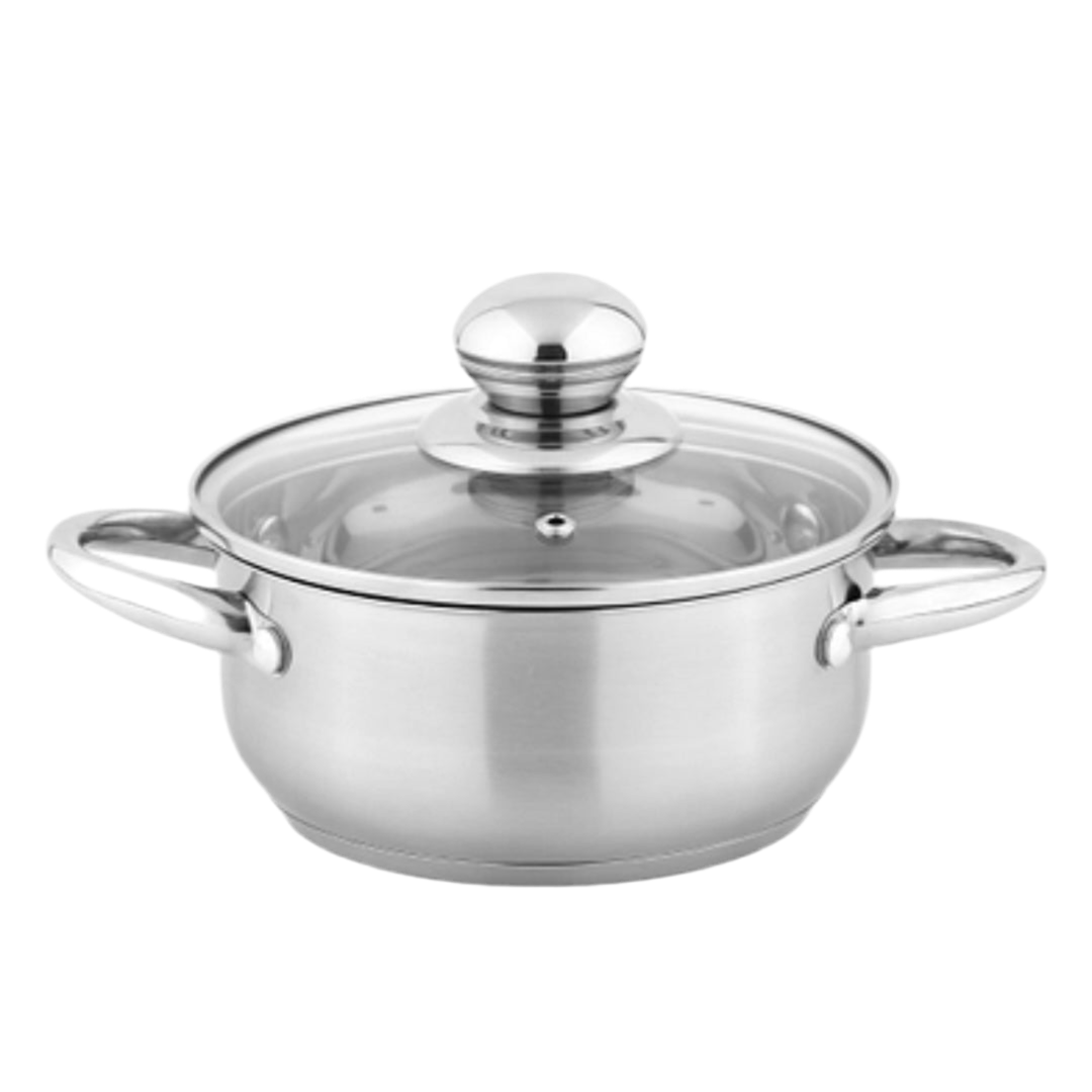 MICHELINO Rustfrit Stål Grydesæt DENVER 7-Delt Induktionsevne Sølv