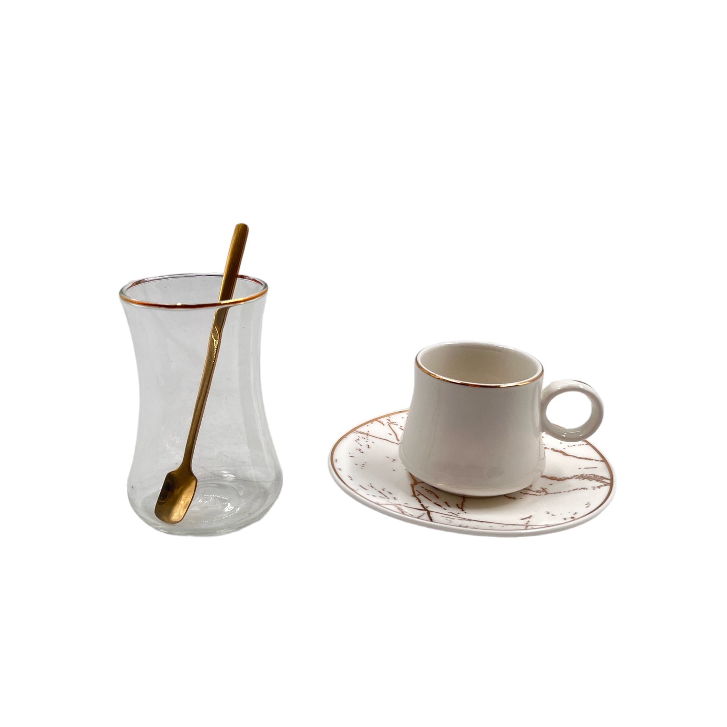 Rosaguld Bricard Espresso- og Tesæt - Løven Home