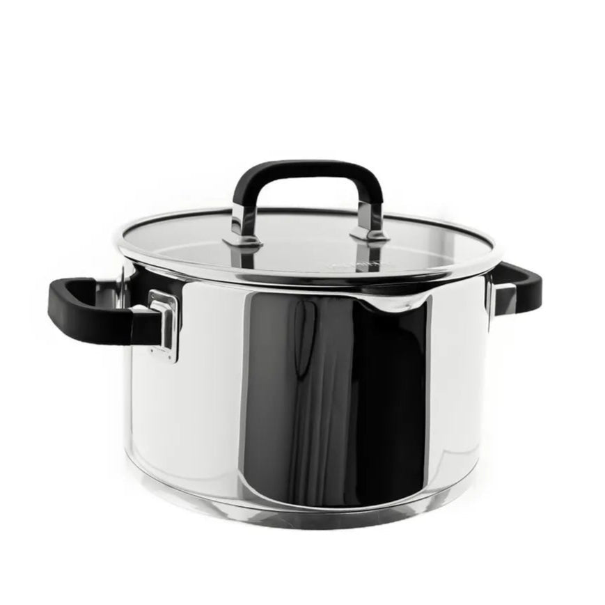 Rustfrit Stål Induktions Gryde m/Silikone Greb 20 cm 3 L.- Almina