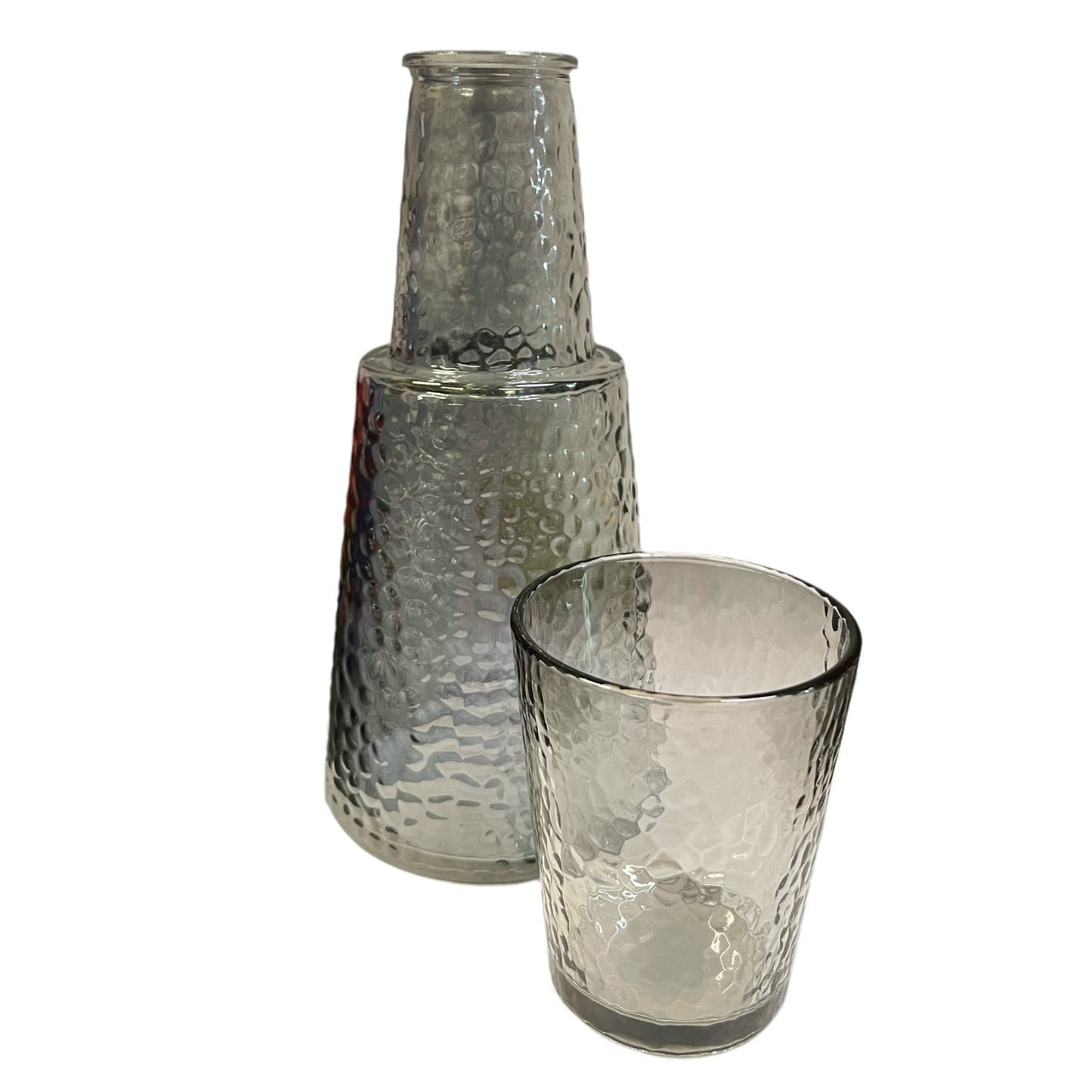 Glas Vandkaraffel m/Låg 1 liter - Røget Grå - Belhome