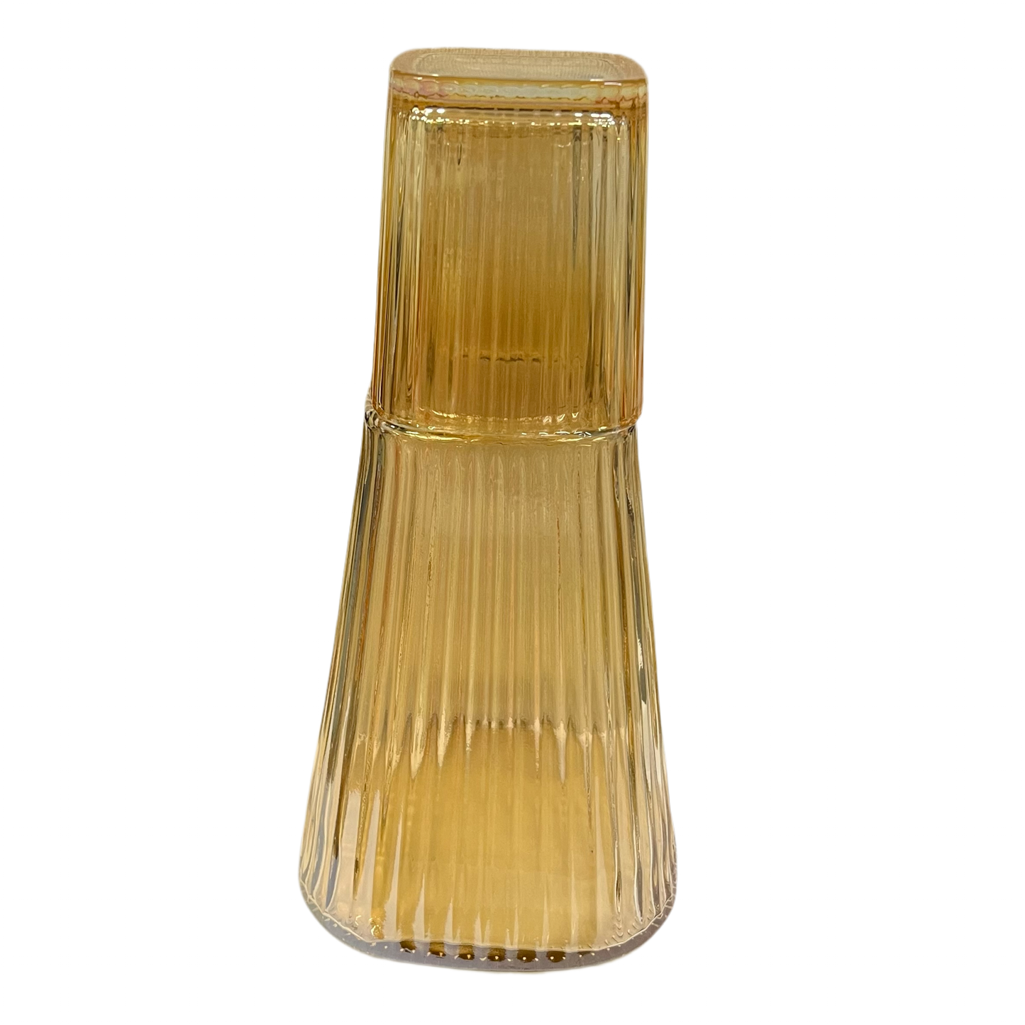 Glas Vandkaraffel m/Låg 1 liter - Guld - Belhome