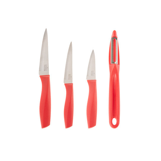 Karaca Peel Knivsæt Rød – 4 dele
