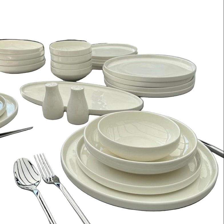 Bricard Lunel Porcelænssæt 27 dele - 6 personer Hvid