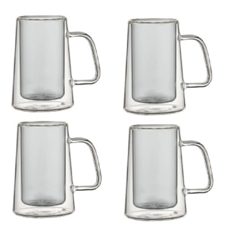Dobbeltvægget Espresso Glassæt 4 stk. 80 ml. Grå - Schäfer