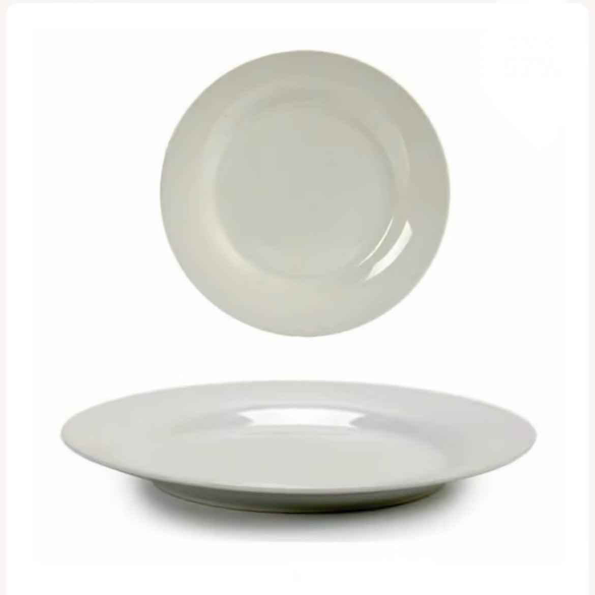 Porcelæn Dessert Tallerken 19 cm - Michelino Amelie - Råhvid