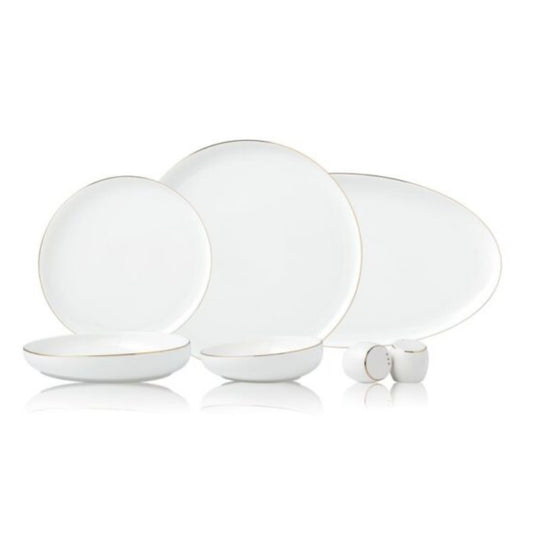 Bricard Talance Hvid/Guld Porcelænssæt 27 dele - 6 personer