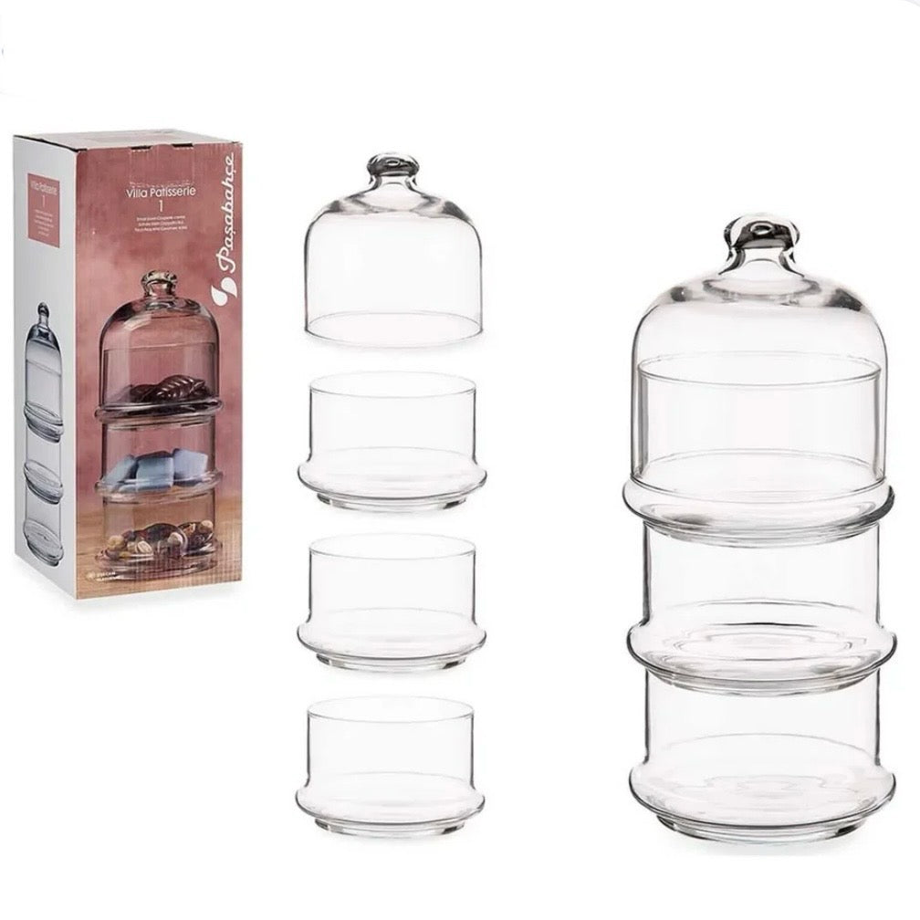 Glasopsats i 4 Dele - Pasabahce Villa Patisserie - 3 etager - 22 cm