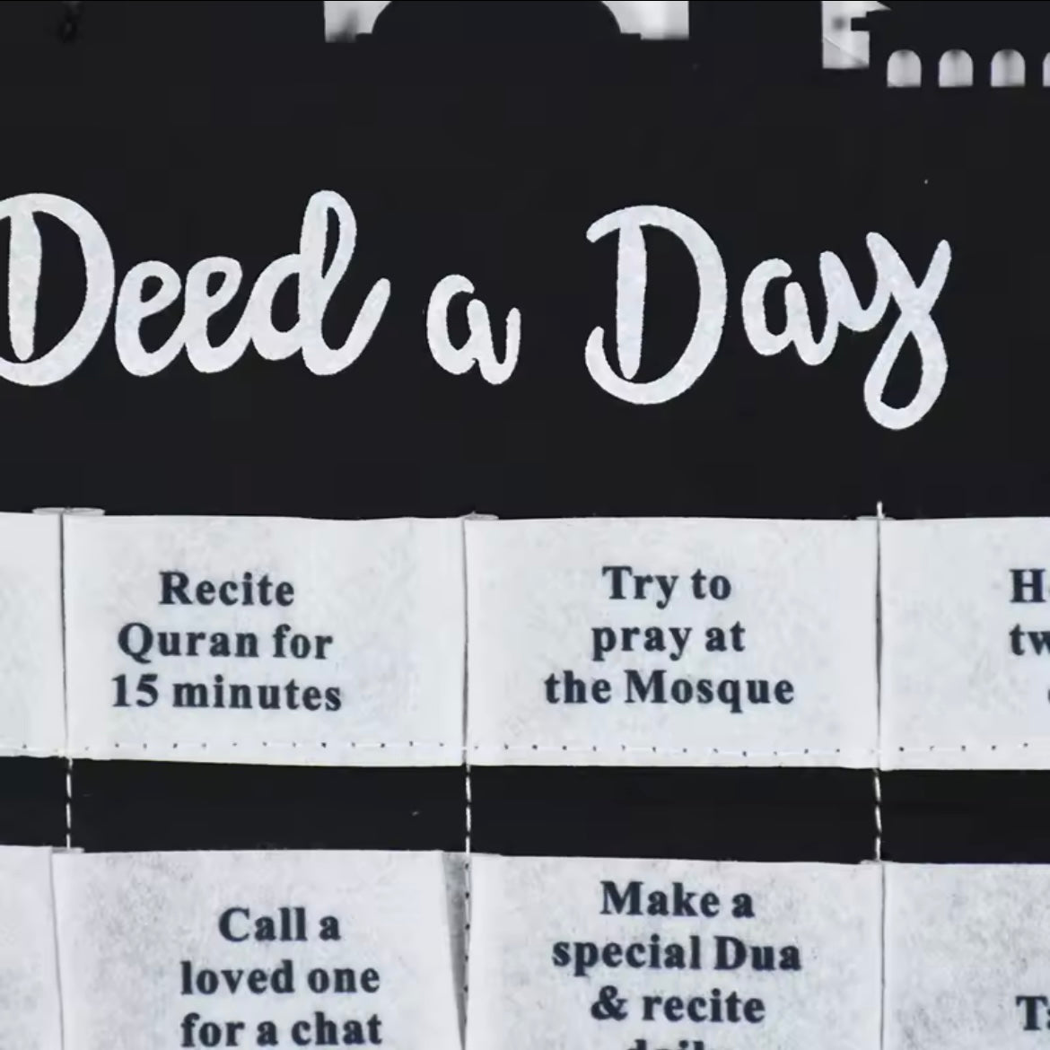 Ramadan Filt Kalender for Børn - Flere Farver og Varianter