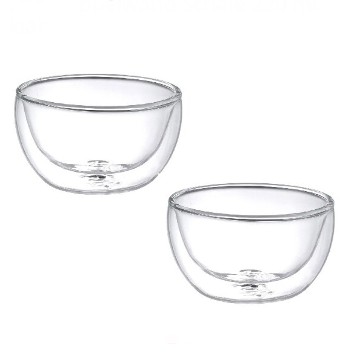 Dobbeltvægget Glasskålesæt 2 stk. 220 ml. - Schäfer