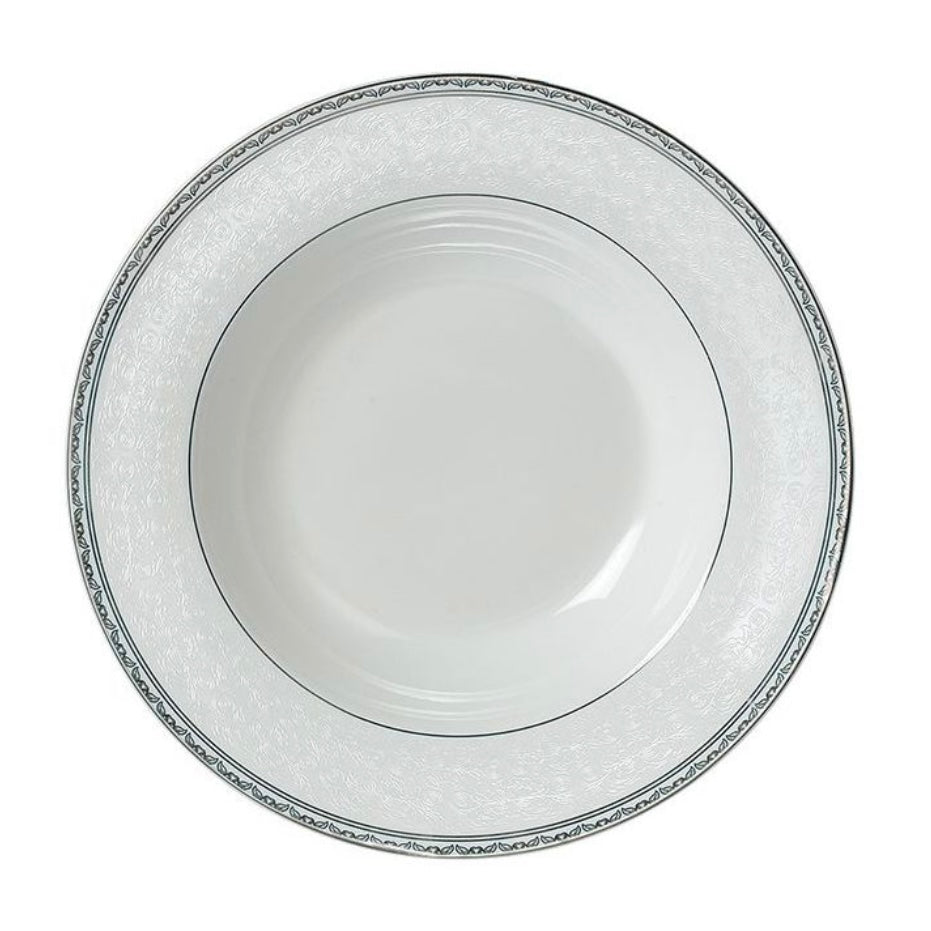 Bricard Mønstret Porcelænssæt 25 dele Hvid/Sølv