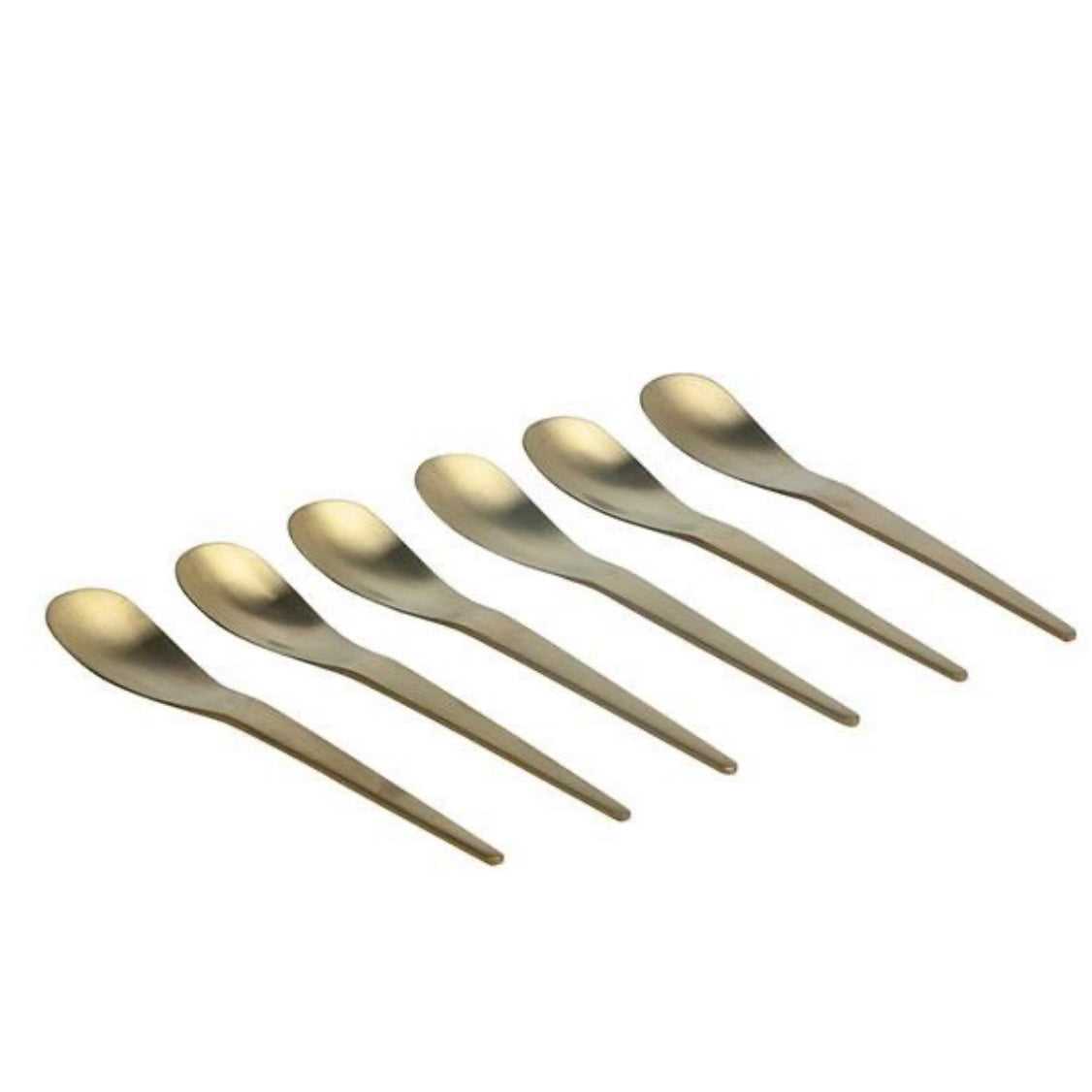 Teskesæt 6 stk. Mat Guld - Ferveo Tarz