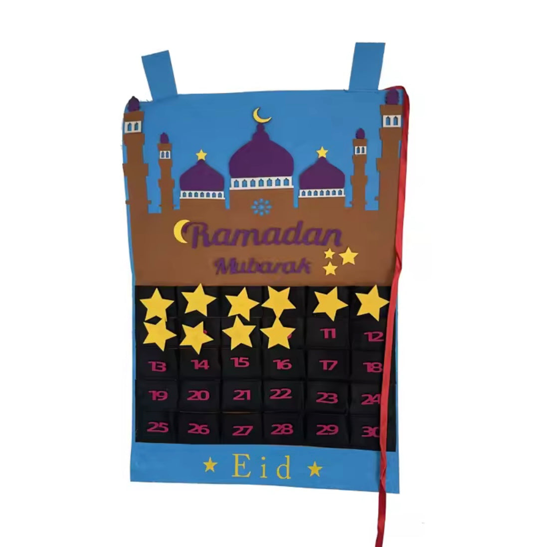 Ramadan Filt Kalender for Børn - Flere Farver og Varianter