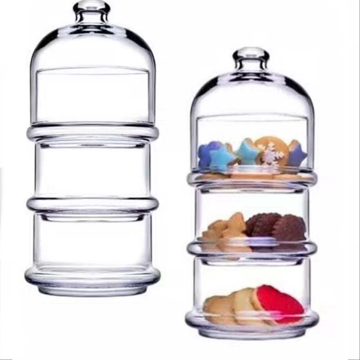 Glasopsats i 4 Dele - Pasabahce Villa Patisserie - 3 etager - 22 cm