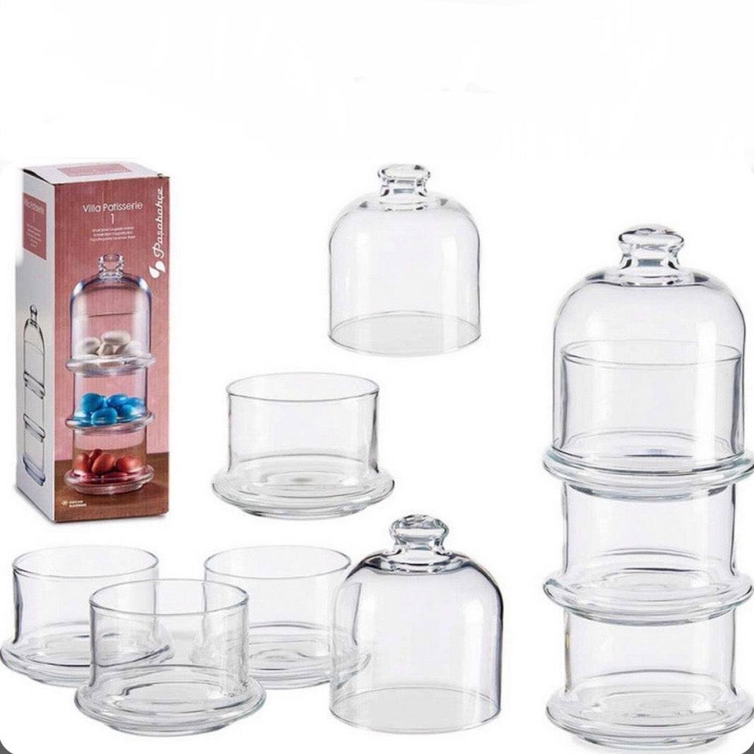 Glasopsats i 4 Dele - Pasabahce Villa Patisserie - 3 etager - 25 cm