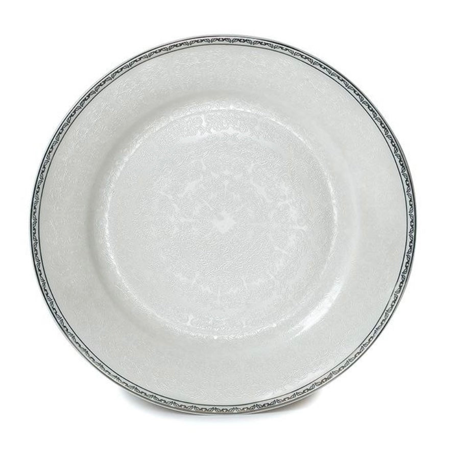 Bricard Mønstret Porcelænssæt 25 dele Hvid/Sølv