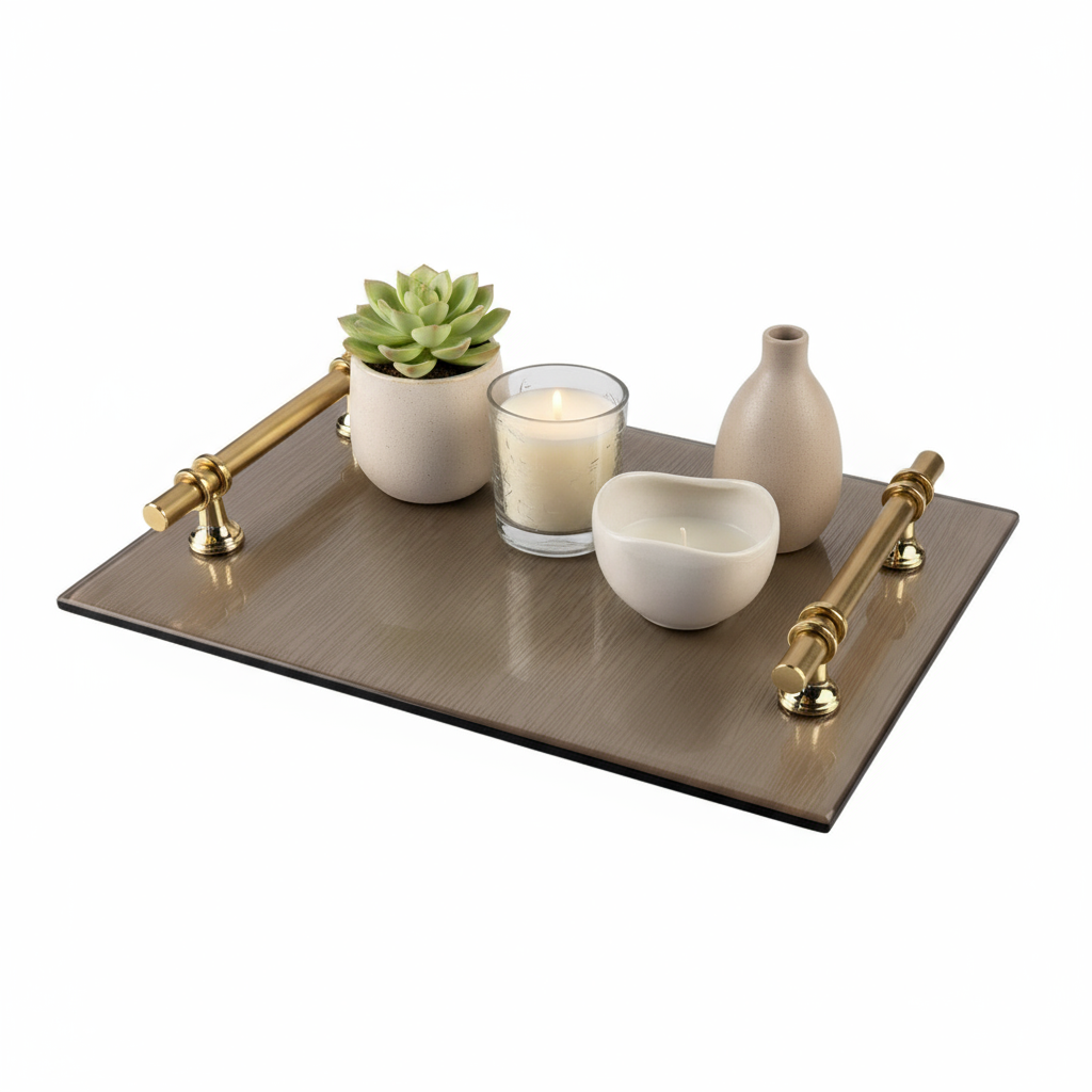 Cinar Serveringsbakke – 30 x 20 cm - Guld