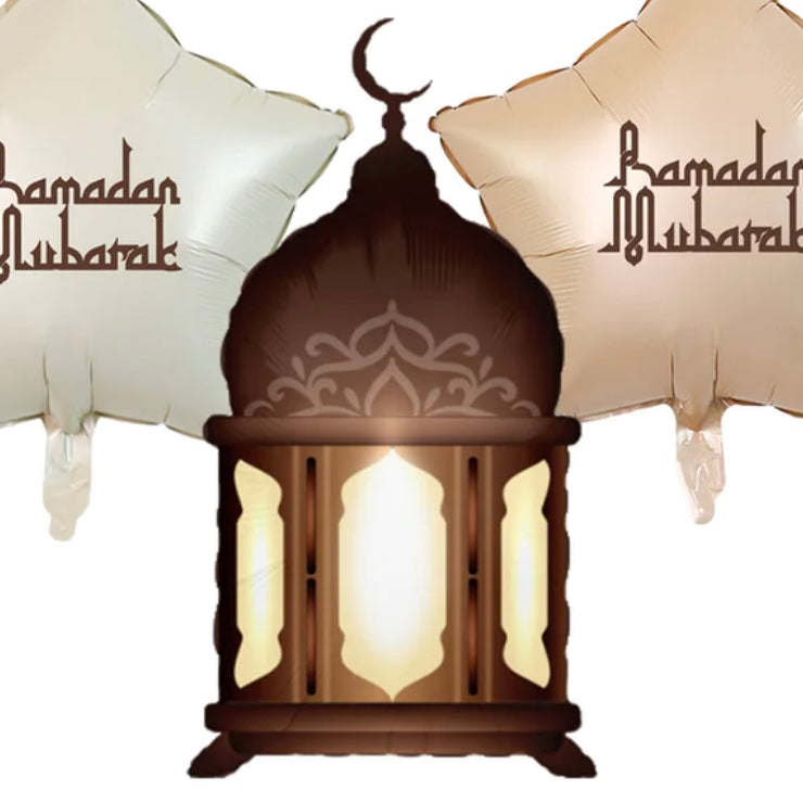 ‘Ramadan Mubarak’ Lanterne og Stjerne Ballonsæt