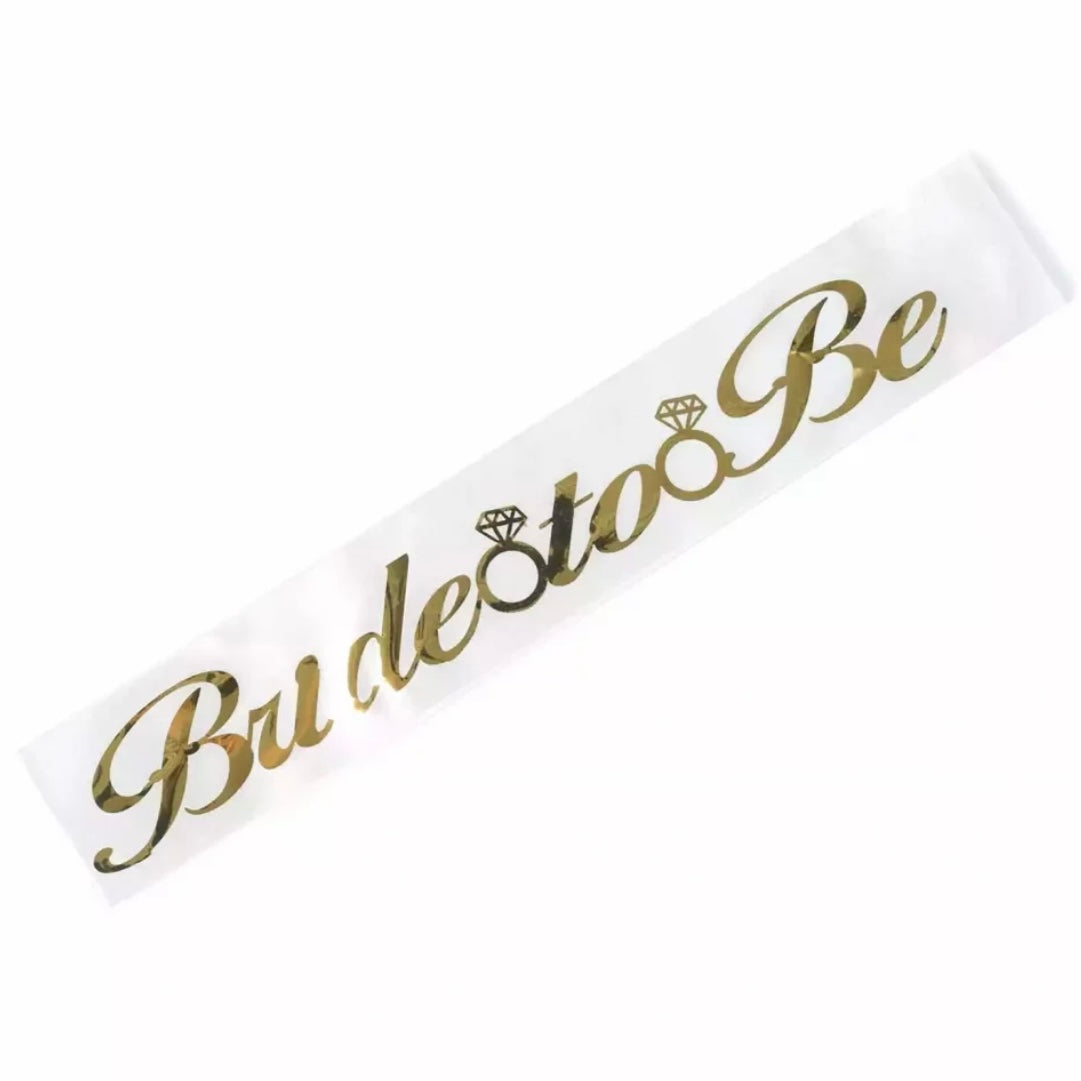 'Bride To Be' Skråbånd/Skærf - 3 Farver