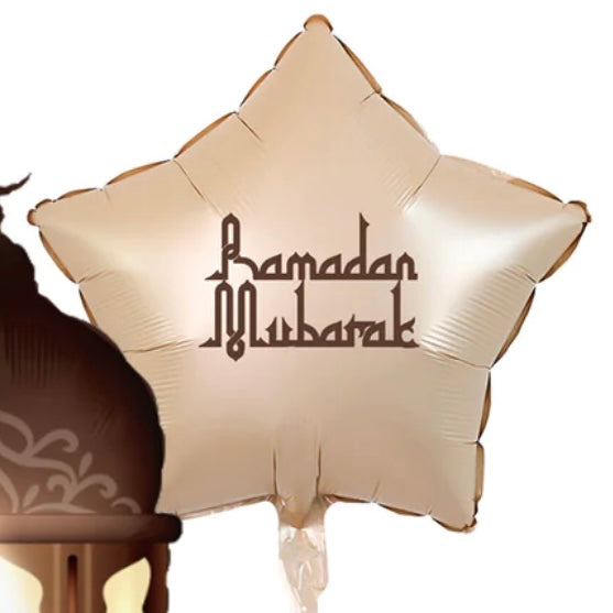 ‘Ramadan Mubarak’ Lanterne og Stjerne Ballonsæt